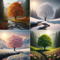 Natuurfotografie in verschillende seizoenen